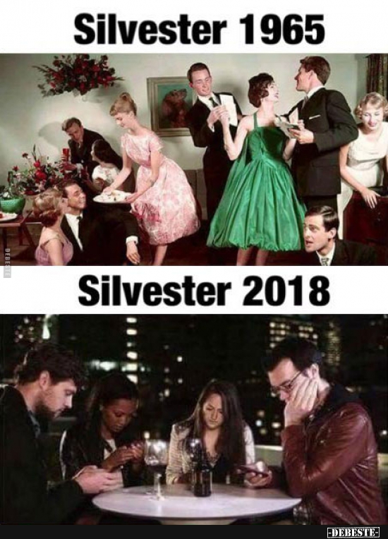 Silvester 1965 / Silvester 2018. - Lustige Bilder | DEBESTE.de