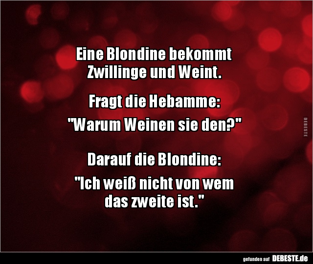 Eine Blondine bekommt Zwillinge und Weint.. - Lustige Bilder | DEBESTE.de