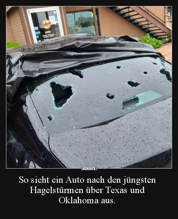 So sieht ein Auto nach den jüngsten Hagelstürmen über.. - Lustige Bilder | DEBESTE.de