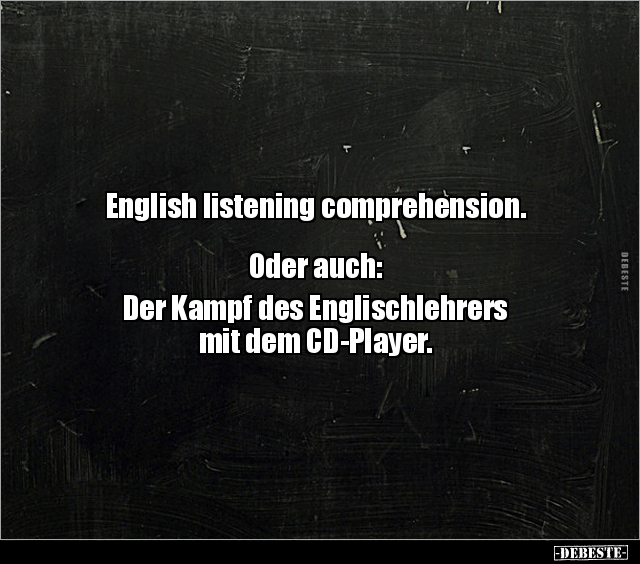 English listening comprehension. Oder auch: Der Kampf.. - Lustige Bilder | DEBESTE.de