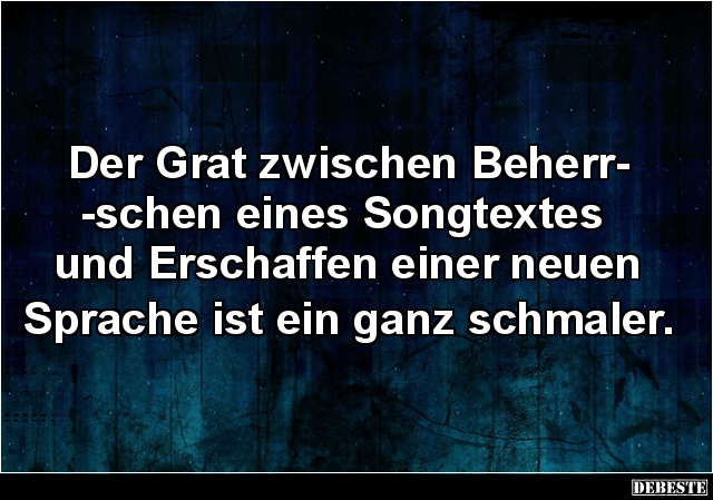 Der Grat zwischen Beherrschen eines Songtextes.. - Lustige Bilder | DEBESTE.de
