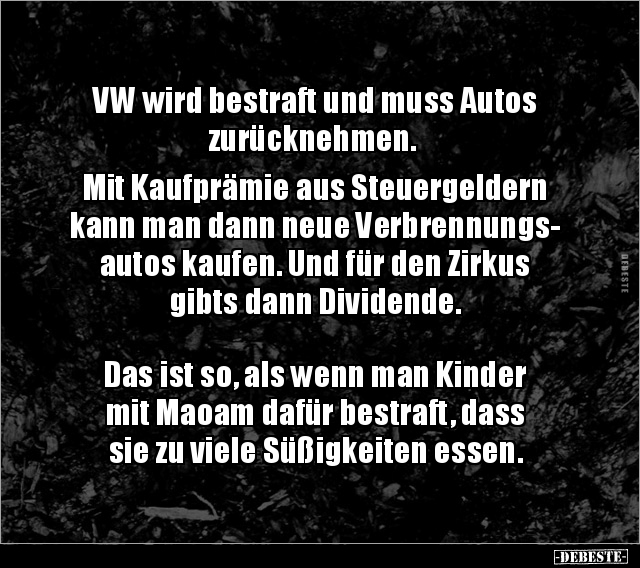 VW wird bestraft und muss Autos zurücknehmen. Mit.. - Lustige Bilder | DEBESTE.de