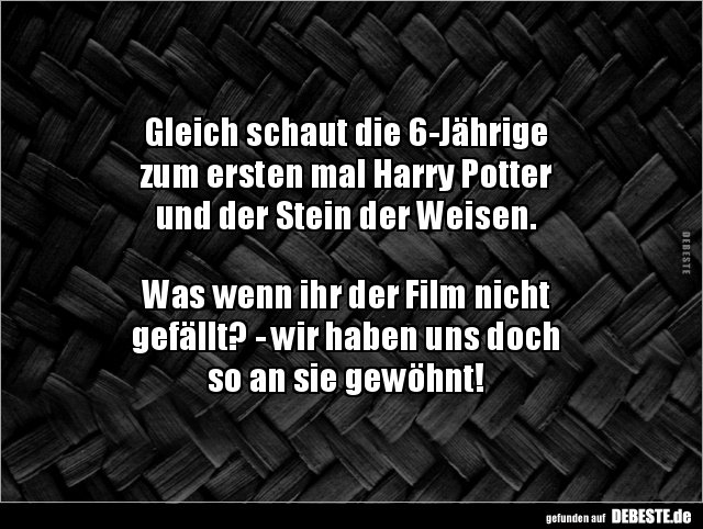 Gleich schaut die 6-Jährige zum ersten mal Harry Potter.. - Lustige Bilder | DEBESTE.de