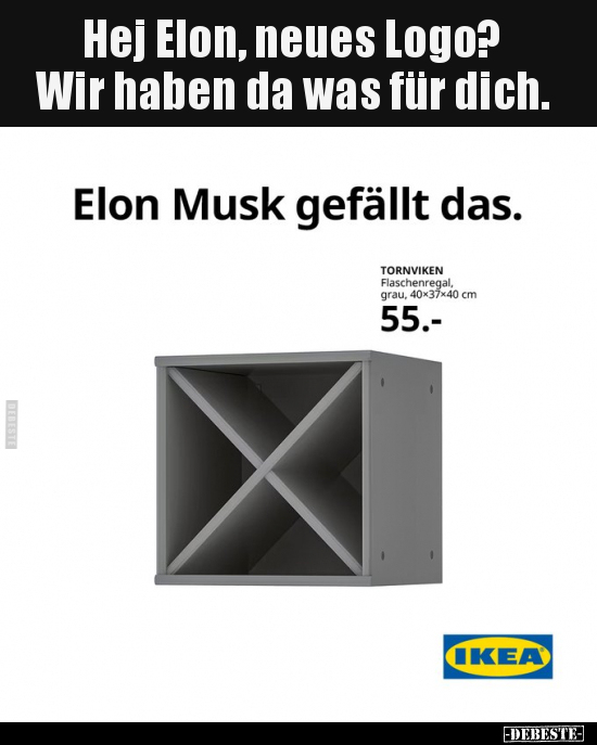 Hej Elon, neues Logo? Wir haben da was für dich... - Lustige Bilder | DEBESTE.de