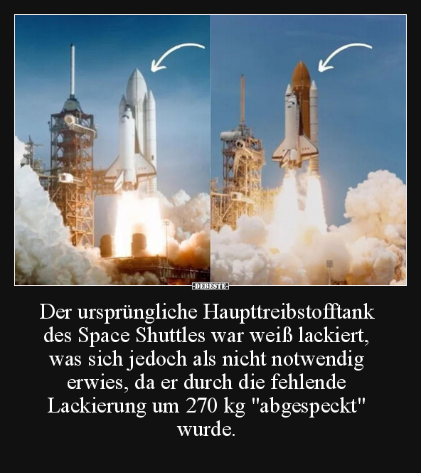 Der ursprüngliche Haupttreibstofftank des Space Shuttles.. - Lustige Bilder | DEBESTE.de