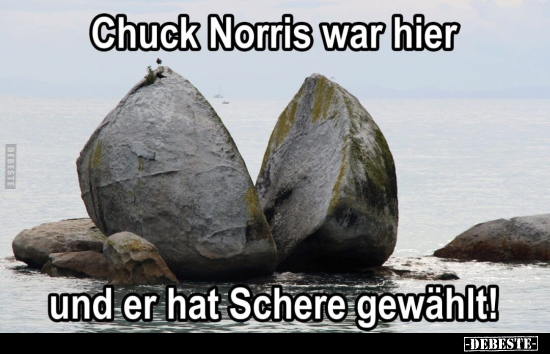 Chuck Norris war hier und er hat Schere gewählt!.. - Lustige Bilder | DEBESTE.de