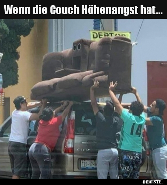 Wenn die Couch Höhenangst hat... - Lustige Bilder | DEBESTE.de
