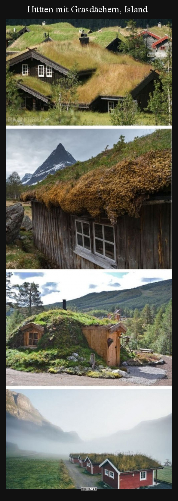 Hütten mit Grasdächern, Island.. - Lustige Bilder | DEBESTE.de