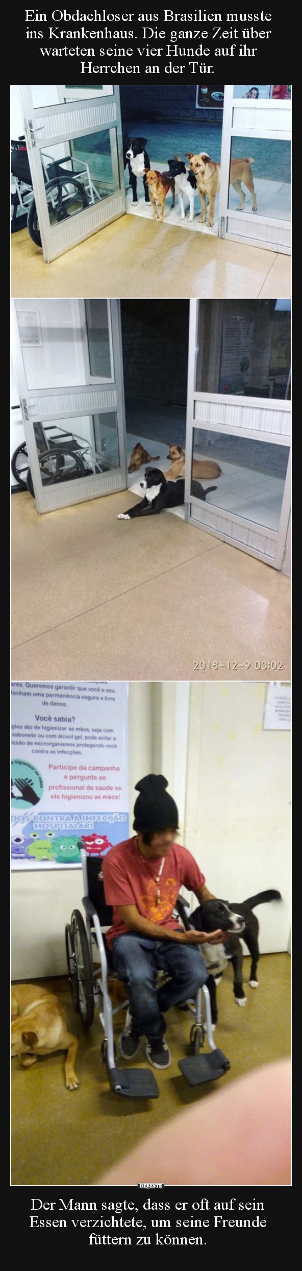 Ein Obdachloser aus Brasilien musste ins Krankenhaus.. - Lustige Bilder | DEBESTE.de