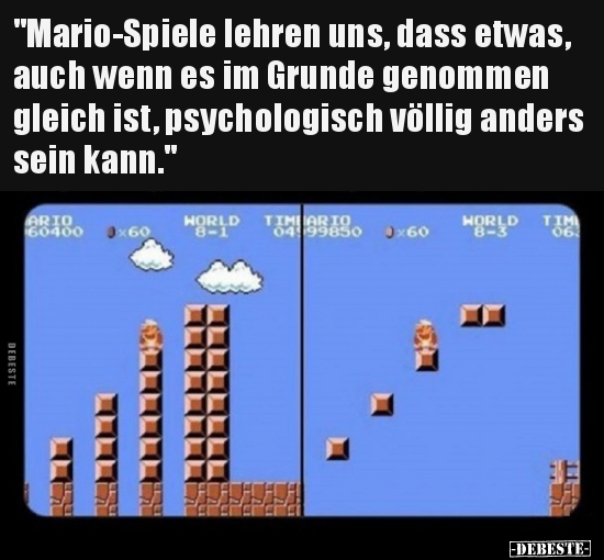 "Mario-Spiele lehren uns, dass etwas, auch wenn es im.." - Lustige Bilder | DEBESTE.de