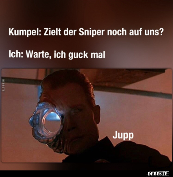 Kumpel: Zielt der Sniper noch auf uns?.. - Lustige Bilder | DEBESTE.de