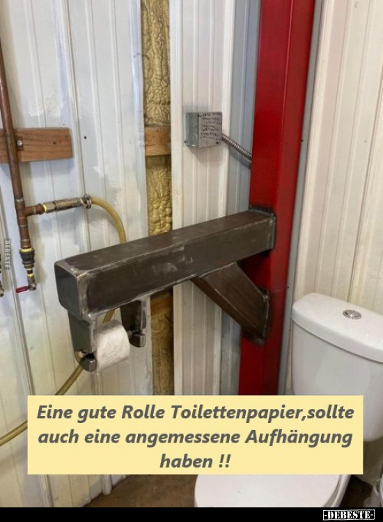 Eine gute Rolle Toilettenpapier, sollte auch eine.. - Lustige Bilder | DEBESTE.de