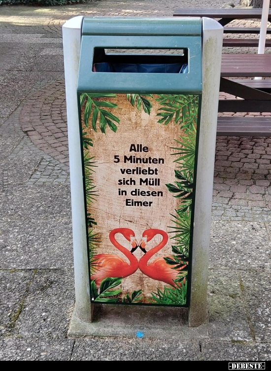 Alle 5 Minuten verliebt sich Müll in diesen Eimer... - Lustige Bilder | DEBESTE.de