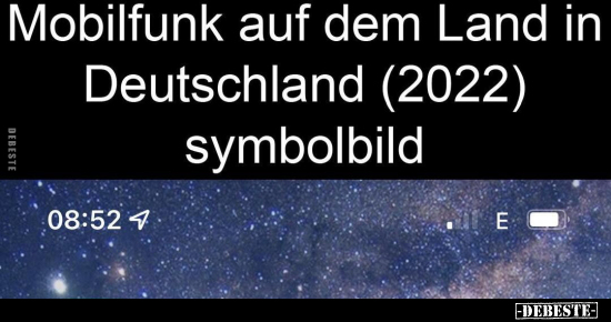 Mobilfunk auf dem Land in Deutschland (2022) Symbolbild.. - Lustige Bilder | DEBESTE.de