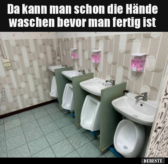 Da kann man schon die Hände waschen bevor man fertig.. - Lustige Bilder | DEBESTE.de