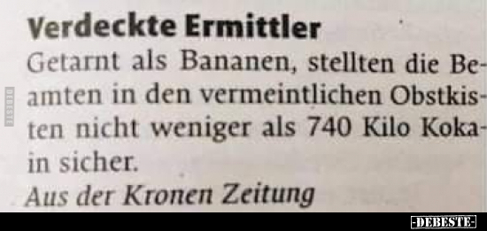 Verdeckte Ermittler. Getarnt als Bananen, stellten die.. - Lustige Bilder | DEBESTE.de