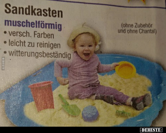 Sandkasten muschelförmig.. - Lustige Bilder | DEBESTE.de