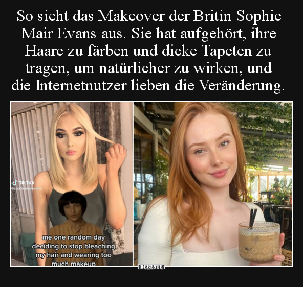 So sieht das Makeover der Britin Sophie Mair Evans aus.. - Lustige Bilder | DEBESTE.de