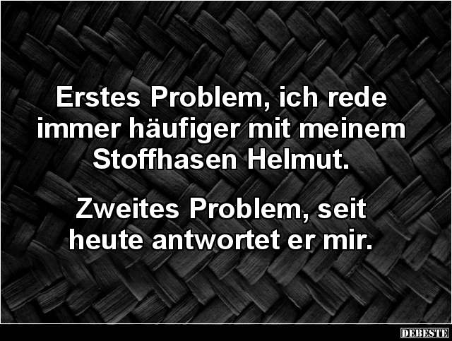 Erstes Problem, ich rede immer häufiger mit meinem.. - Lustige Bilder | DEBESTE.de
