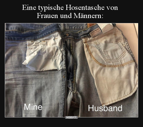 Eine typische Hosentasche von Frauen und Männern.. - Lustige Bilder | DEBESTE.de
