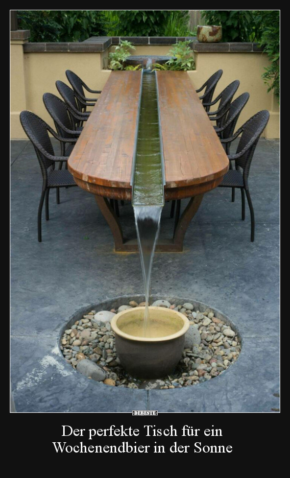 Der perfekte Tisch für ein Wochenendbier in der Sonne.. - Lustige Bilder | DEBESTE.de
