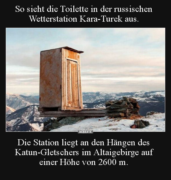 So sieht die Toilette in der russischen Wetterstation.. - Lustige Bilder | DEBESTE.de