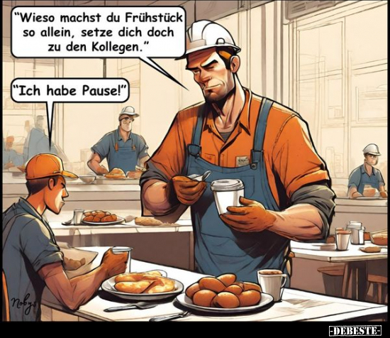 "Wieso machst du Frühstück so allein, setze dich doch zu.." - Lustige Bilder | DEBESTE.de