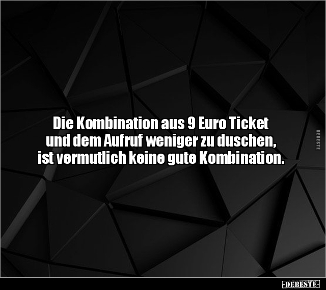 Die Kombination aus 9 Euro Ticket und dem Aufruf weniger.. - Lustige Bilder | DEBESTE.de