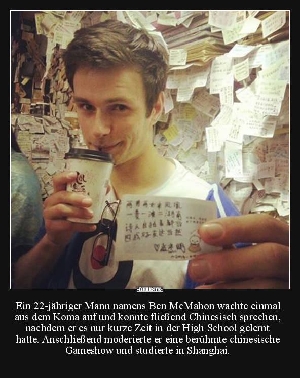 Ein 22-jähriger Mann namens Ben McMahon wachte einmal aus... - Lustige Bilder | DEBESTE.de