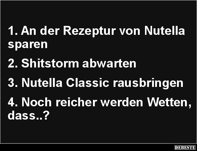 An der Rezeptur von Nutella sparen.. - Lustige Bilder | DEBESTE.de