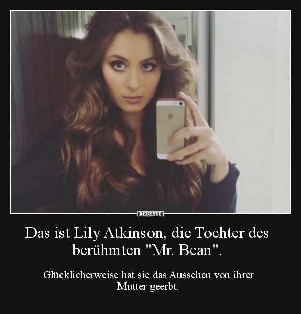 Das ist Lily Atkinson, die Tochter des berühmten... - Lustige Bilder | DEBESTE.de
