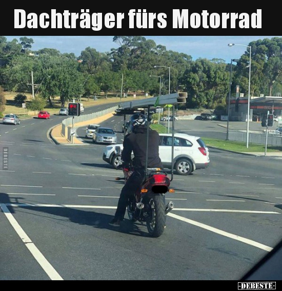 Dachträger fürs Motorrad.. - Lustige Bilder | DEBESTE.de