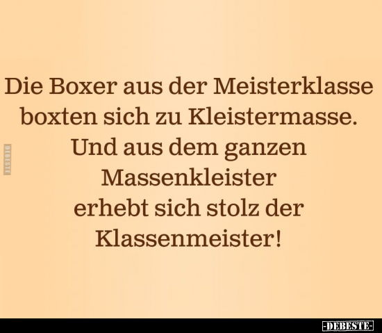 Die Boxer aus der Meisterklasse boxten sich zu.. - Lustige Bilder | DEBESTE.de