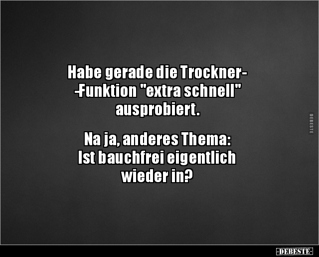 Habe gerade die TrocknerFunktion "extra schnell".. - Lustige Bilder | DEBESTE.de
