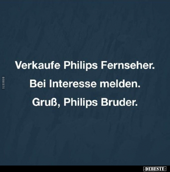 Verkaufe Philips Fernseher. Bei Interesse melden... - Lustige Bilder | DEBESTE.de