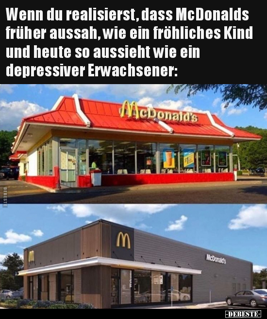 Wenn du realisierst, dass McDonalds früher aussah, wie ein.. - Lustige Bilder | DEBESTE.de
