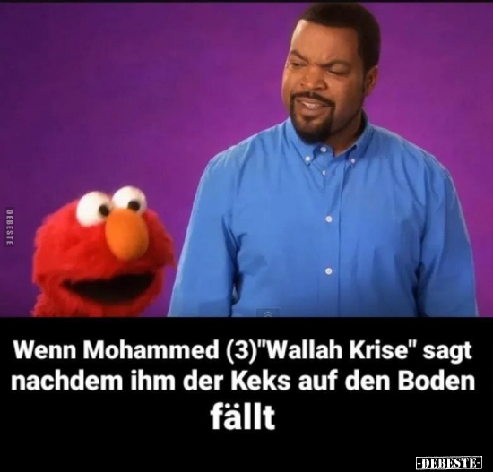 Wenn Mohammed (3) "Wallah Krise" sagt nachdem ihm der Keks.. - Lustige Bilder | DEBESTE.de