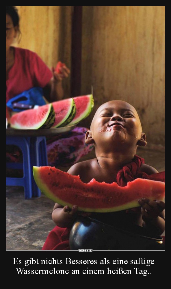 Es gibt nichts Besseres als eine saftige Wassermelone.. - Lustige Bilder | DEBESTE.de