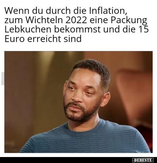 Wenn du durch die Inflation, zum Wichteln 2022 eine Packung.. - Lustige Bilder | DEBESTE.de