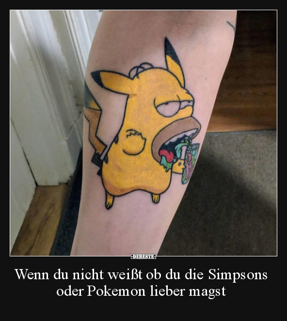 Wenn du nicht weißt ob du die Simpsons oder Pokemon lieber.. - Lustige Bilder | DEBESTE.de