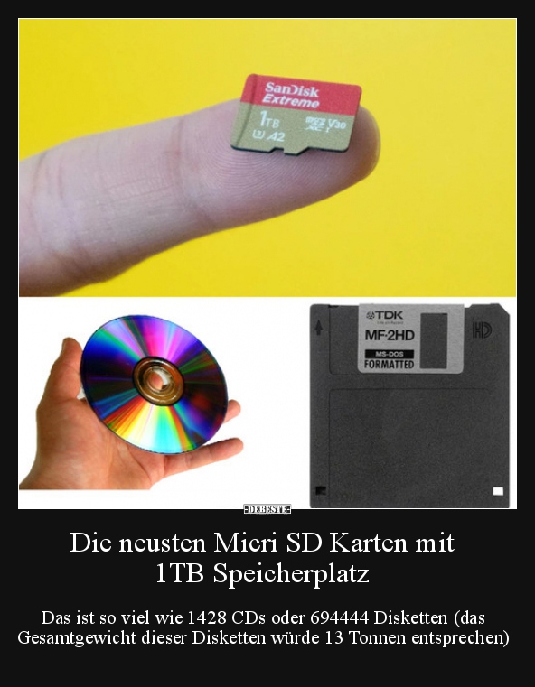 Die neusten Micri SD Karten mit 1TB Speicherplatz.. - Lustige Bilder | DEBESTE.de
