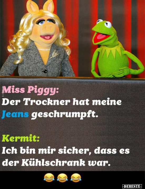Miss Piggy: Der Trockner hat meine Jeans.. - Lustige Bilder | DEBESTE.de