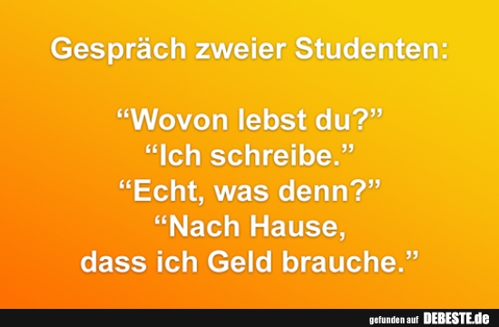 Gespräch zweier Studenten - Lustige Bilder | DEBESTE.de