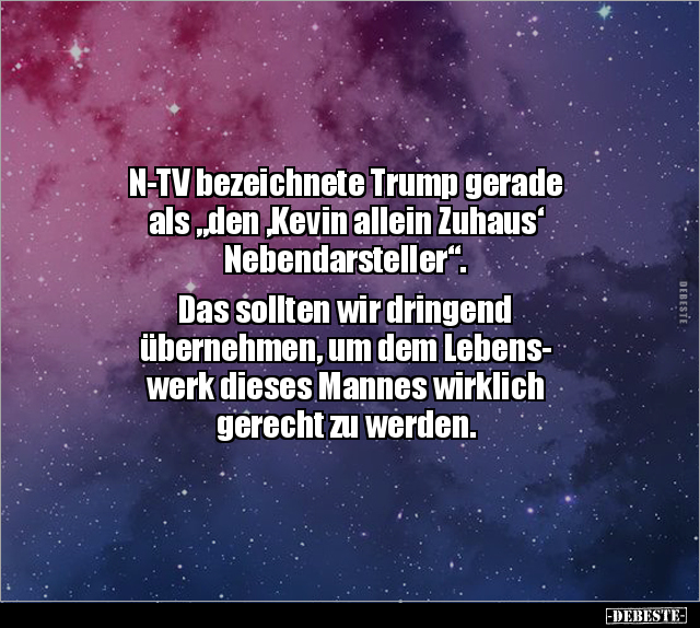 N-TV bezeichnete Trump gerade als "den ‚Kevin allein.." - Lustige Bilder | DEBESTE.de