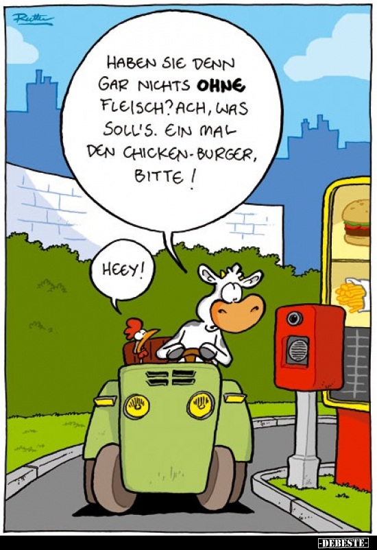 Haben Sie denn gar nichts ohne Fleisch?.. - Lustige Bilder | DEBESTE.de