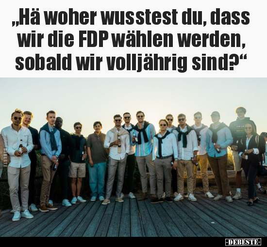 "Hä woher wusstest du, dass wir die FDP wählen werden.." - Lustige Bilder | DEBESTE.de