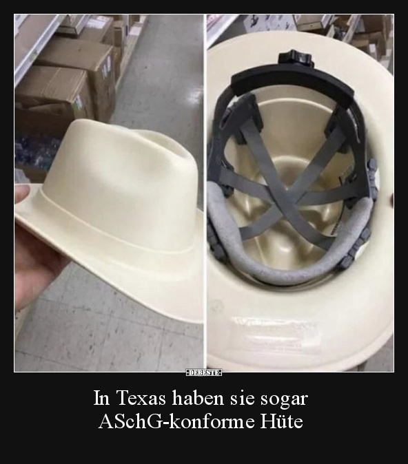 In Texas haben sie sogar ASchG-konforme Hüte.. - Lustige Bilder | DEBESTE.de