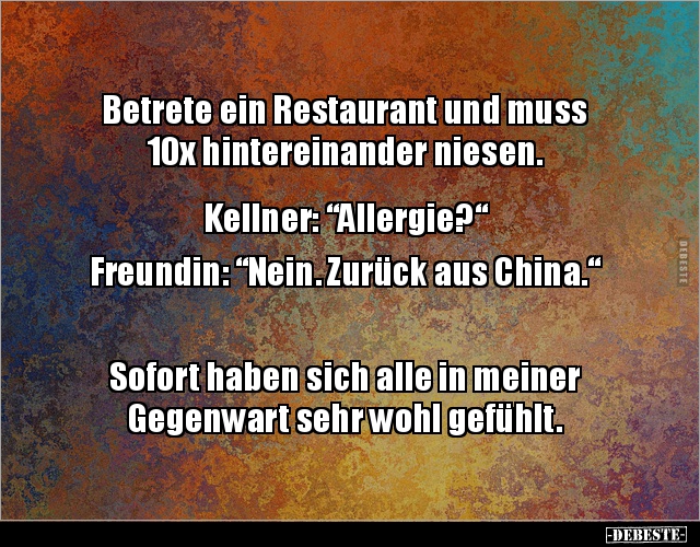 Betrete ein Restaurant und muss 10x hintereinander.. - Lustige Bilder | DEBESTE.de