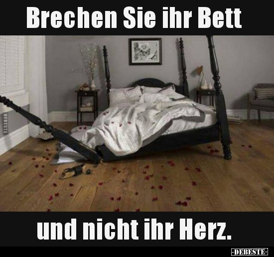 Brechen Sie ihr Bett und nicht ihr Herz. - Lustige Bilder | DEBESTE.de