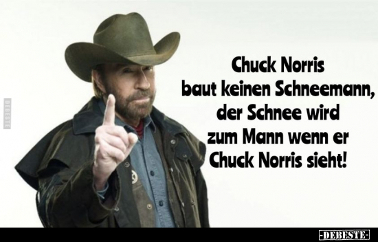 Chuck Norris baut keinen Schneemann.. - Lustige Bilder | DEBESTE.de